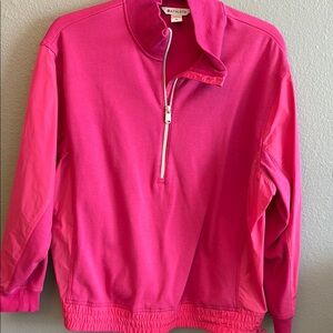Athleta Pink Half-Zip Sweatshirt